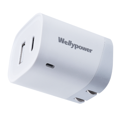 【Wellypower】30W雙孔快速充電器 (Type C / USB-A)白色