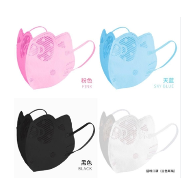 KT3D女用小臉非醫療用口罩中國製10入2包組(天藍)
