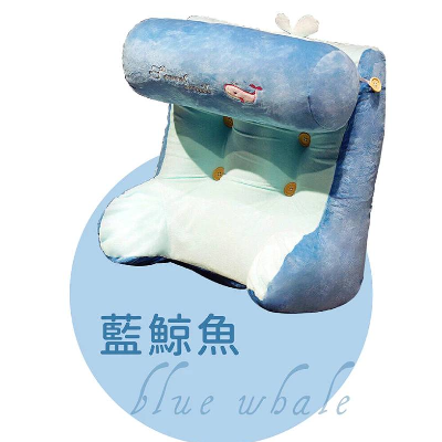藍鯨魚 軟綿靠墊