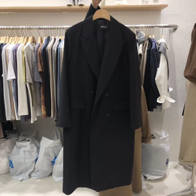 【女外套】Nab_Shop 韓版率性俐落大衣【黑F】