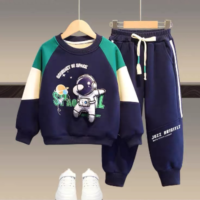 男童秋冬加絨太空人套裝(160)