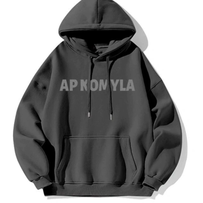 【女上衣】APKOMYLA 秋冬純棉oversize帽T(深灰L)