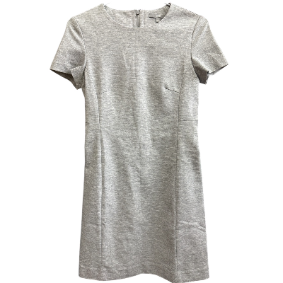 【女裝】日本UNIQLO 厚磅棉質縫線顯瘦連身裙【灰S】