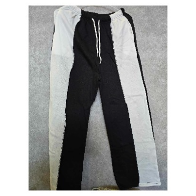 【女褲】韓製外車縫寬鬆內刷毛居家長褲【黑白F】