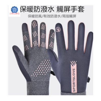 SPORTSLOVE 男性防風防水手套(藍)